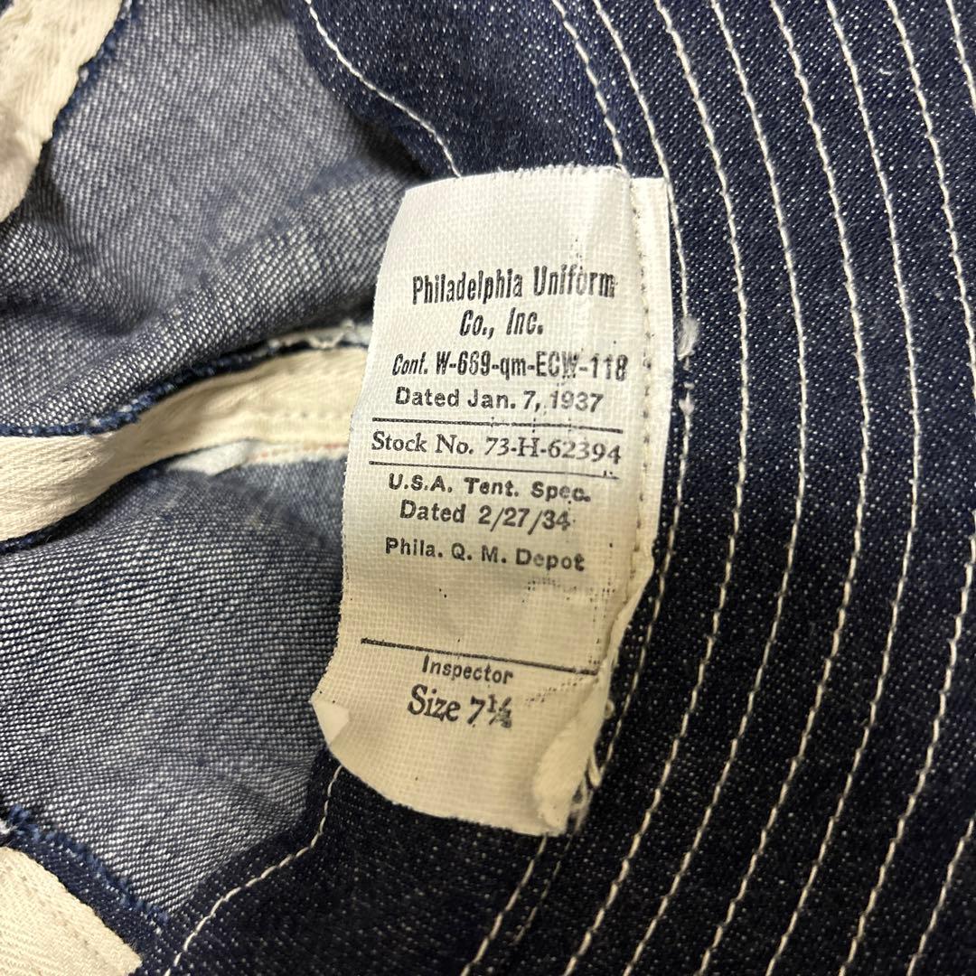30s us army M-37 デニムハット　デッドストック