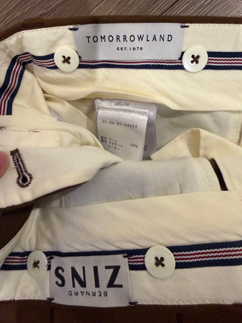 TOMORROWLAND BERNARD ZINSブラウン テラコッタスラックス