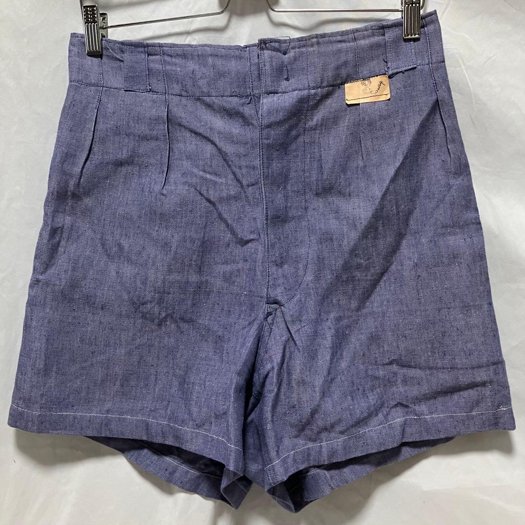 フランス軍 50's ラミーリネン　ショートパンツ　dead stock 実物