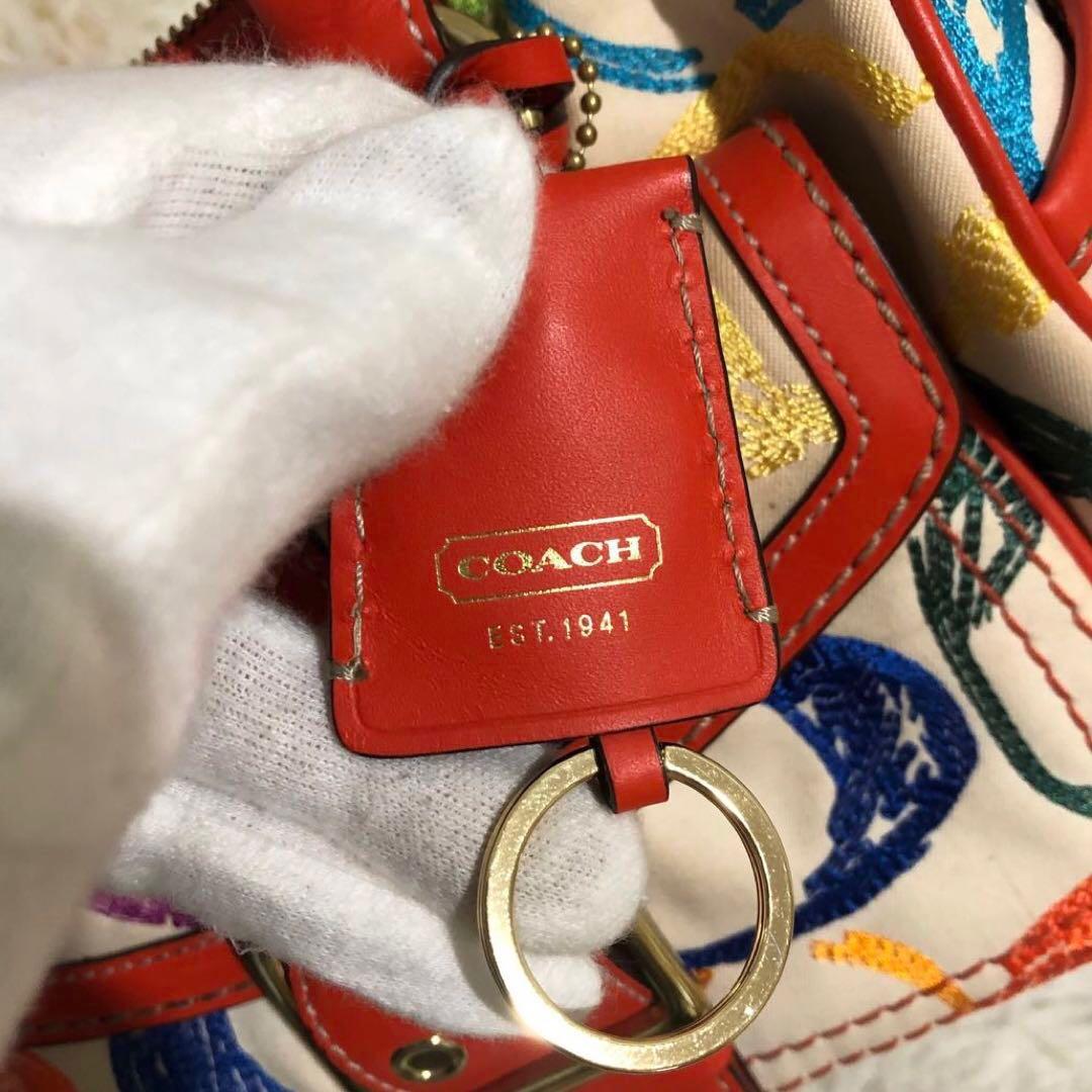 コーチ ハンドバッグ マルチカラー　シグネチャー