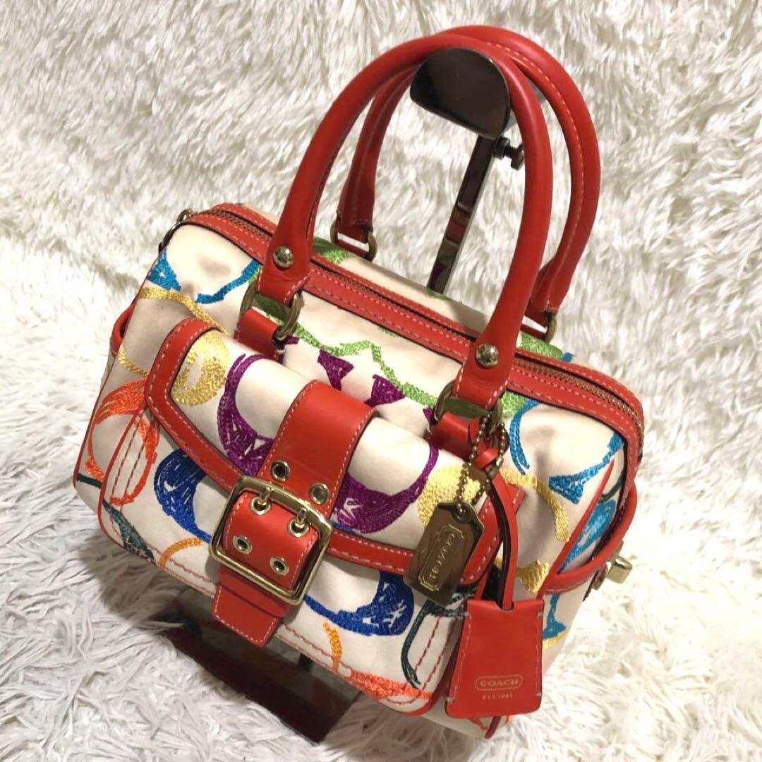 コーチ ハンドバッグ マルチカラー　シグネチャー