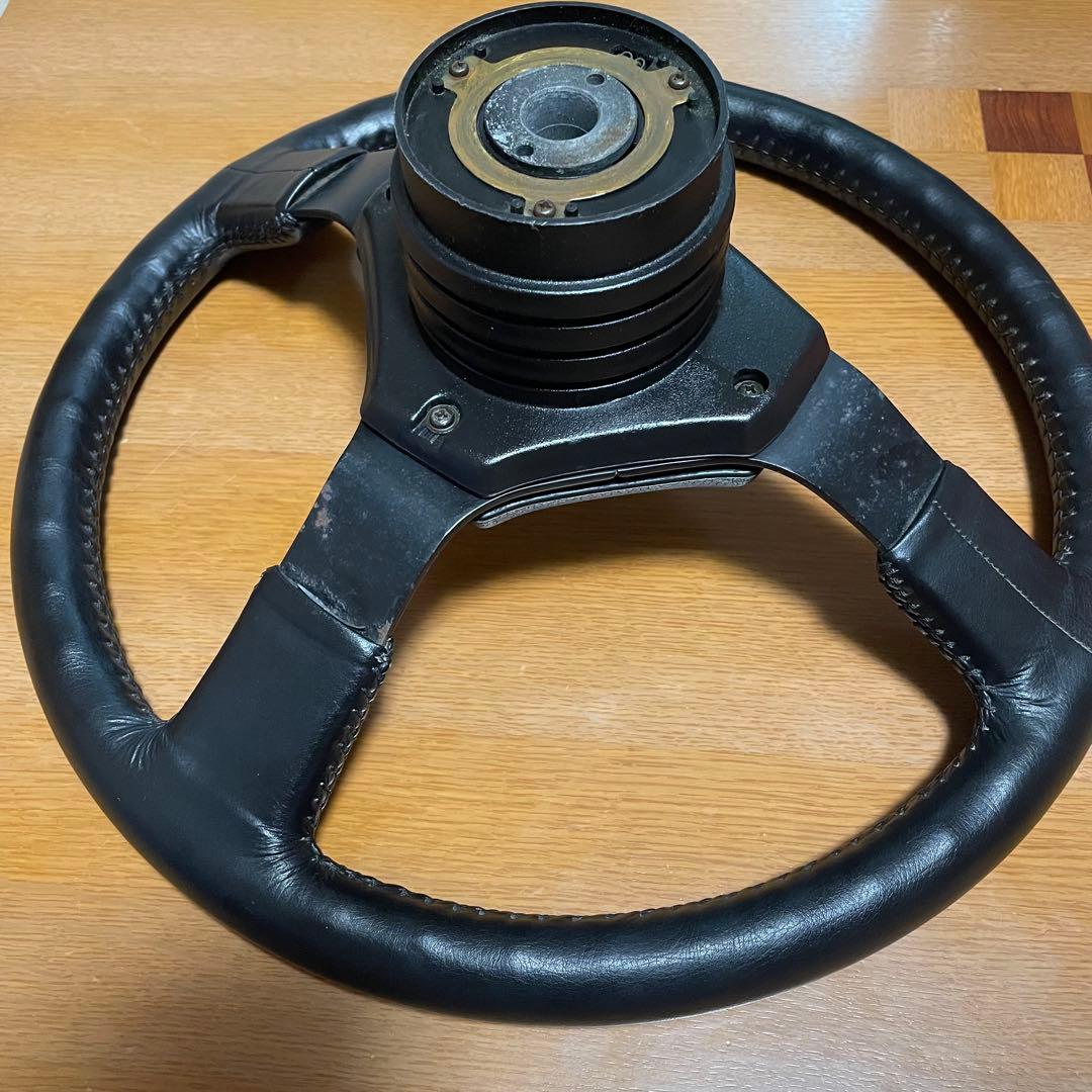 TOYOTA AE86用 純正革巻きステアリング　美品