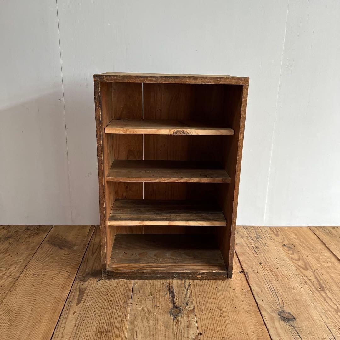 アンティーク 仕切り棚 チェスト 食器棚 書類棚 無垢材 無塗装 z842