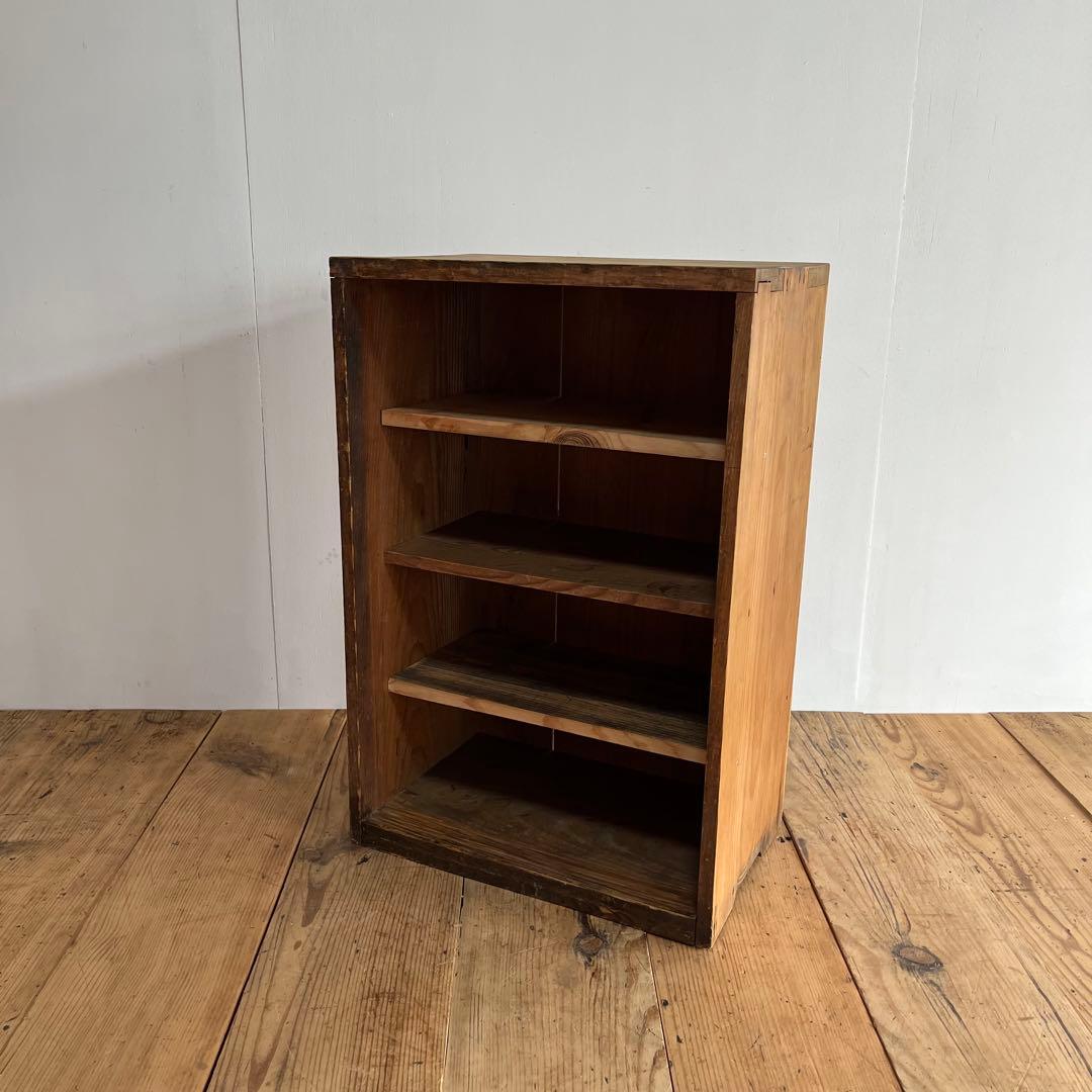 アンティーク 仕切り棚 チェスト 食器棚 書類棚 無垢材 無塗装 z842