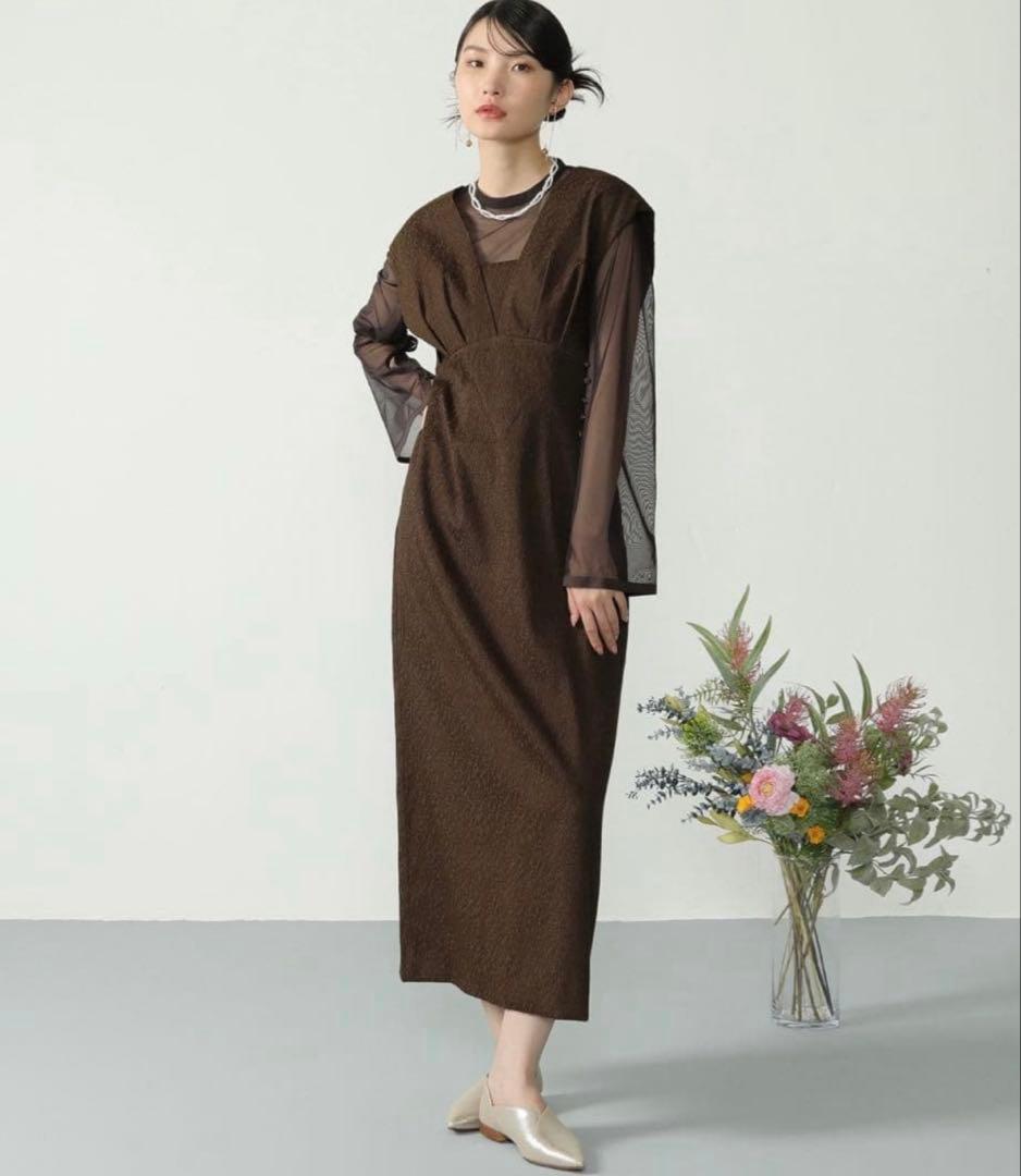 kana ドレス ジャガード ワンピース チュール トップス セット