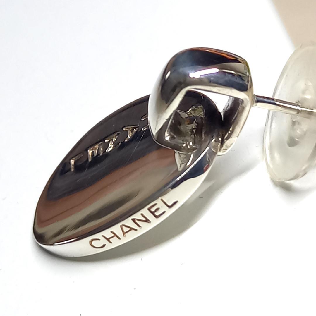 新品仕上げ シャネル ピアス オーバル スイング シルバー 925 片耳 片方