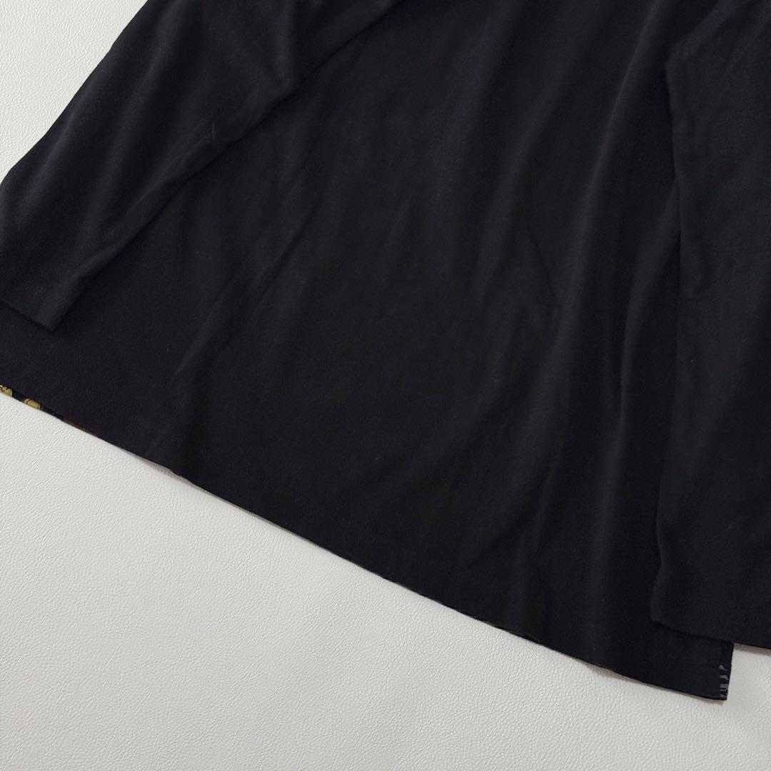 トクコプルミエヴォル アートプリント ハイネック チュニック 黒 人物柄 日本製