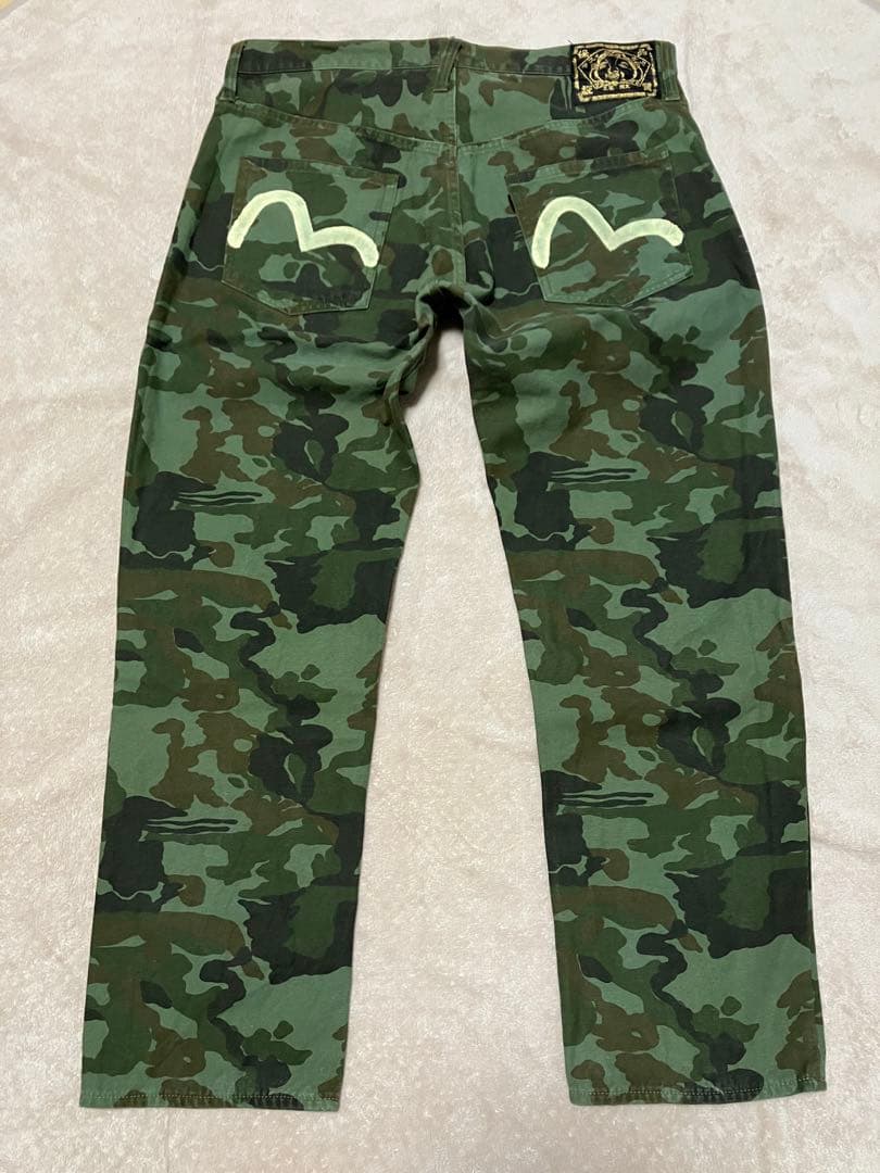 EVISU エヴィス　迷彩パンツ カーゴパンツ　白カモメ　サイズ34