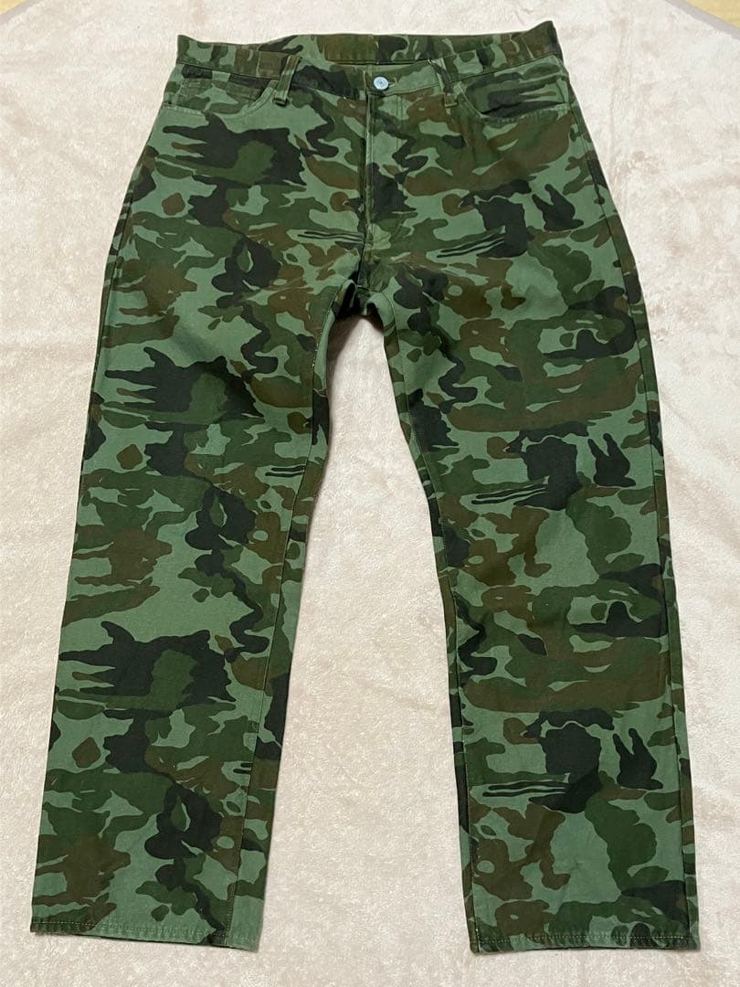 EVISU エヴィス　迷彩パンツ カーゴパンツ　白カモメ　サイズ34