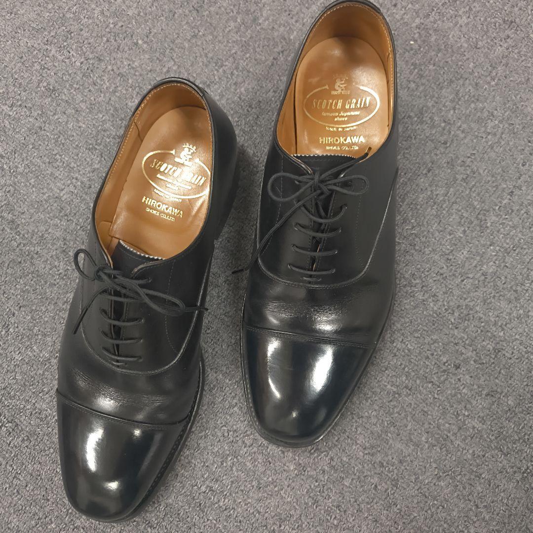 ★美品★スコッチグレイン★ストレートチップ黒26cm