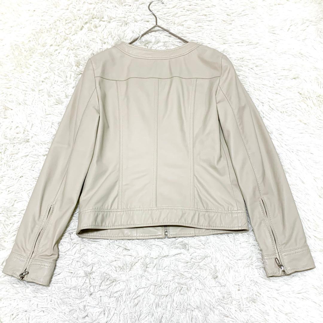 UNTITLED アンタイトル　ラムレザージャケット　ノーカラージャケット