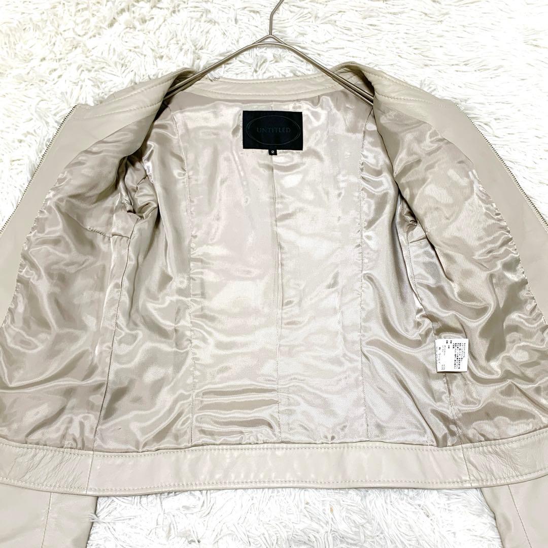 UNTITLED アンタイトル　ラムレザージャケット　ノーカラージャケット