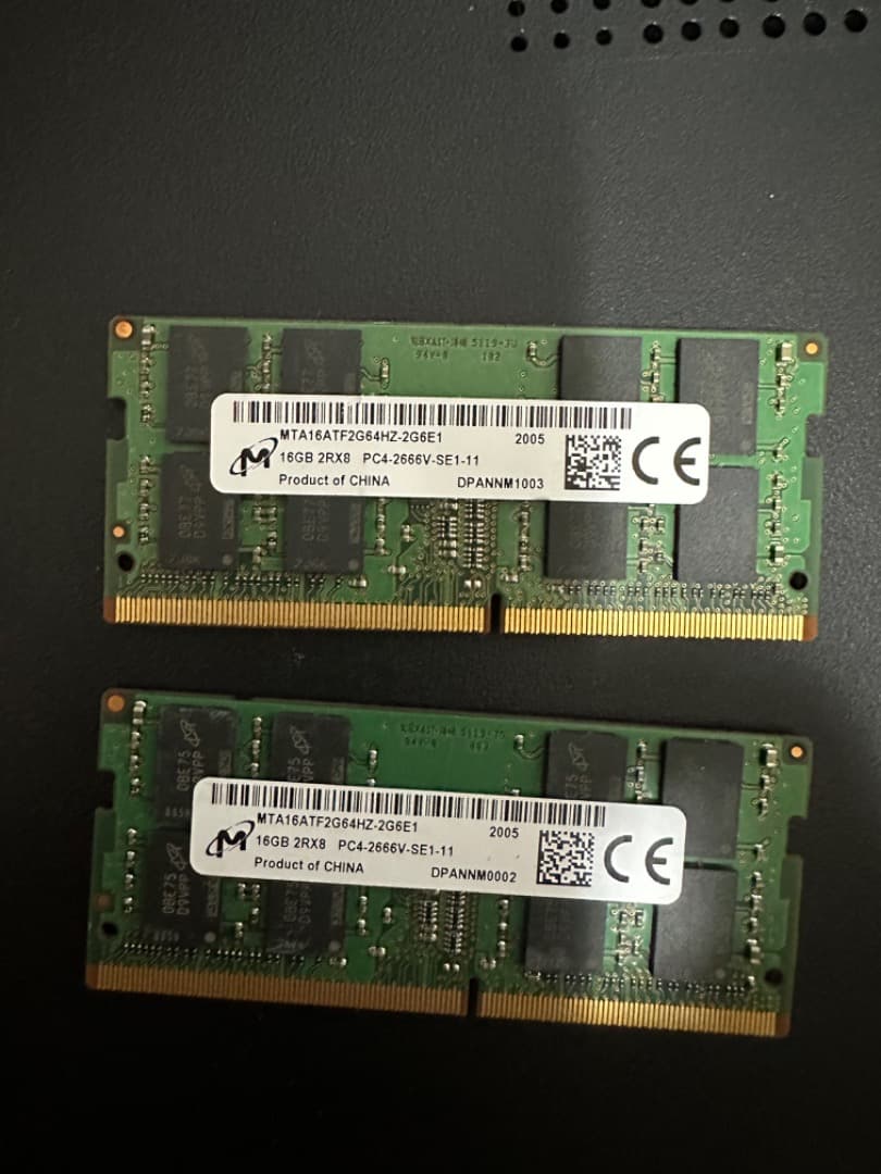 32GB DDR4 2666MHz メモリーセット