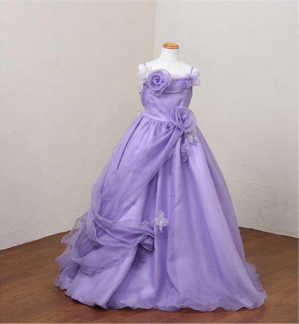 ロングドレス 紫 パープル 女の子 No10