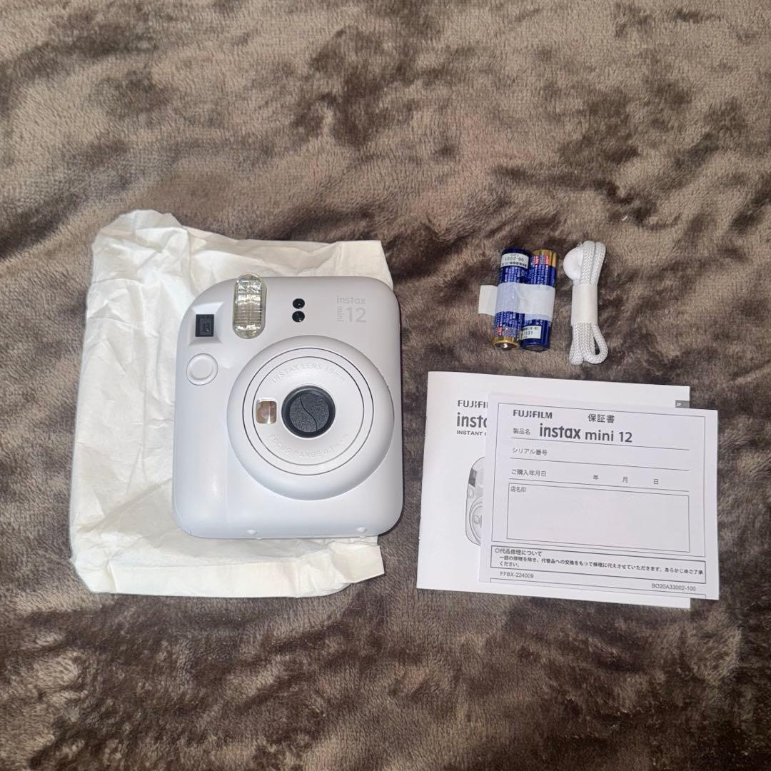instax mini 12 クレイホワイト【★保証書付】