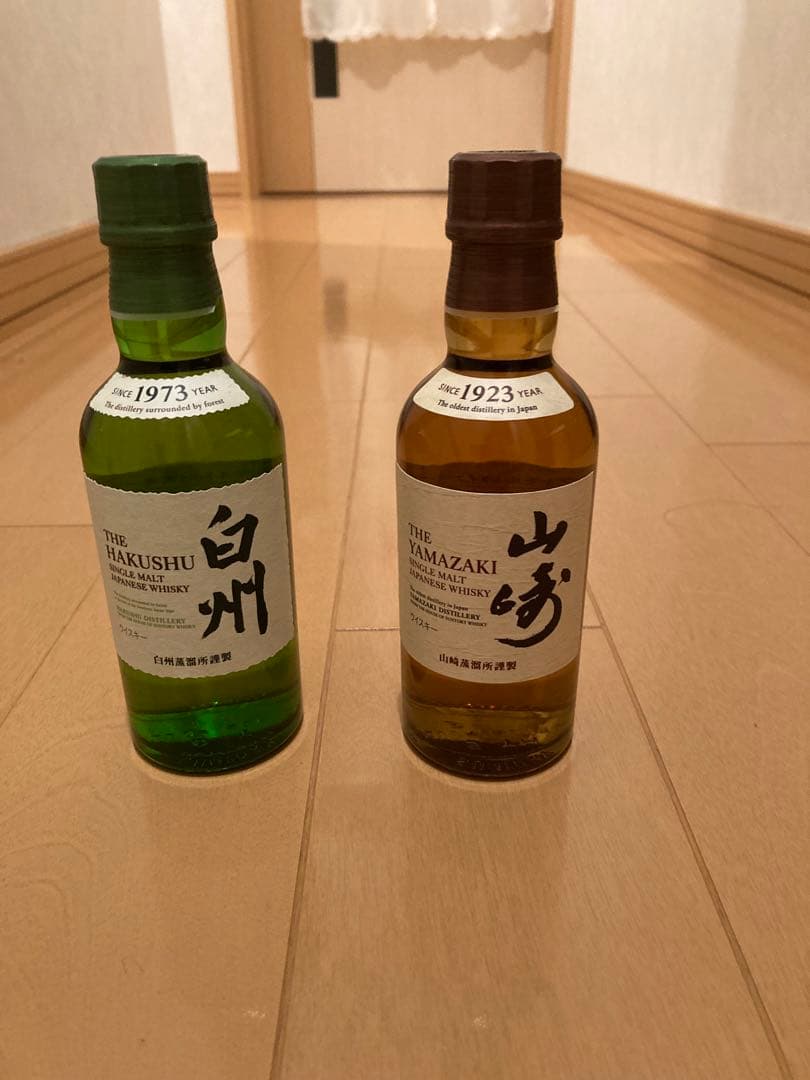 サントリー山崎&白州　ミニボトル4本セット　各180ml