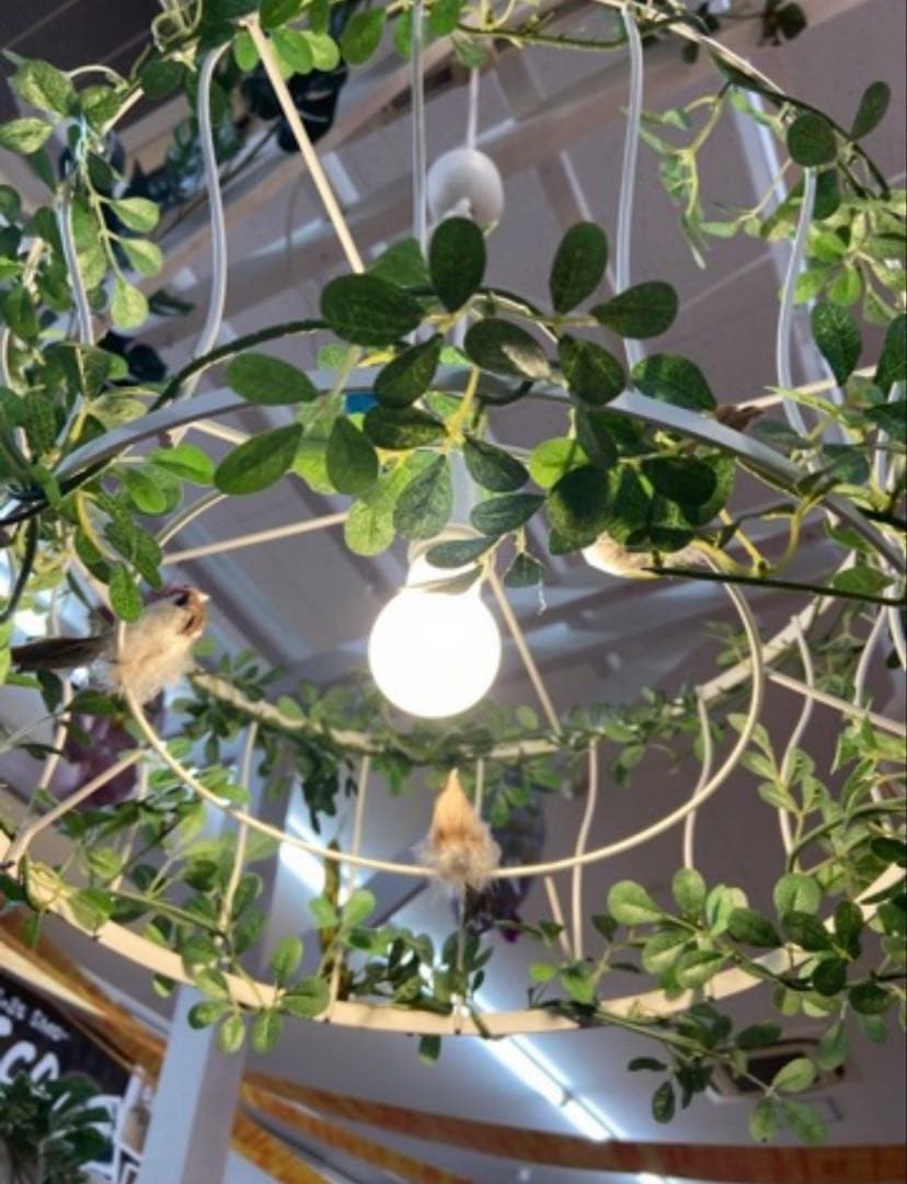 植物と鳥のデザイン ペンダントライト