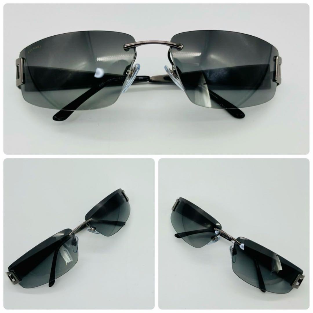 BVLGARI ブルガリ サングラス リムレス グラデーション イタリア製 黒