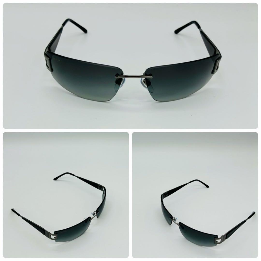 BVLGARI ブルガリ サングラス リムレス グラデーション イタリア製 黒