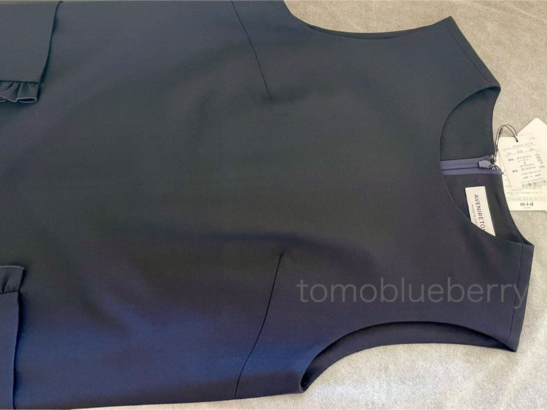 新品定価4.7万★Aveniretoile★フリルポケットAラインワンピース34