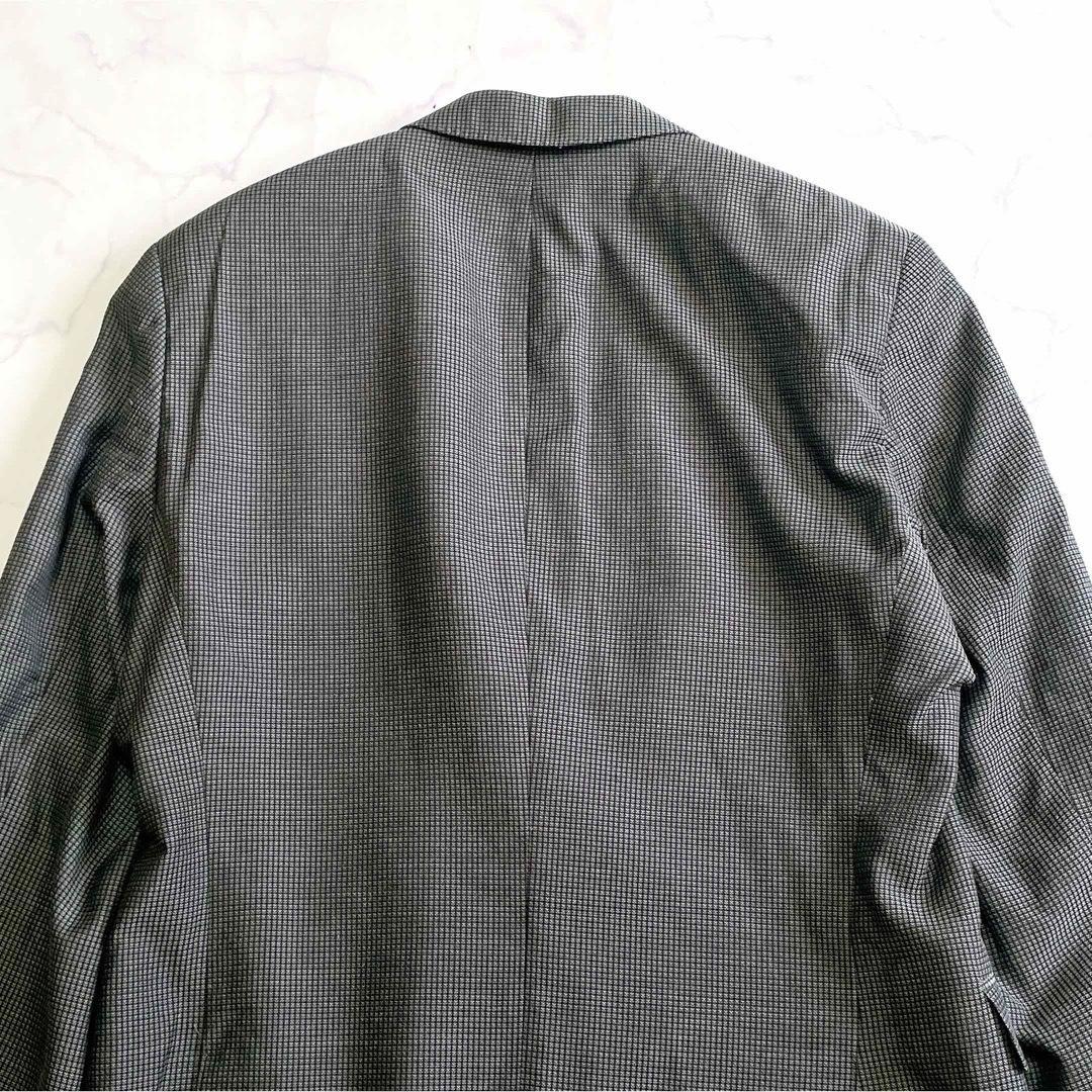 美品/XL◎ヒューゴボス テーラードジャケット マイクロ千鳥 50 トルコ製