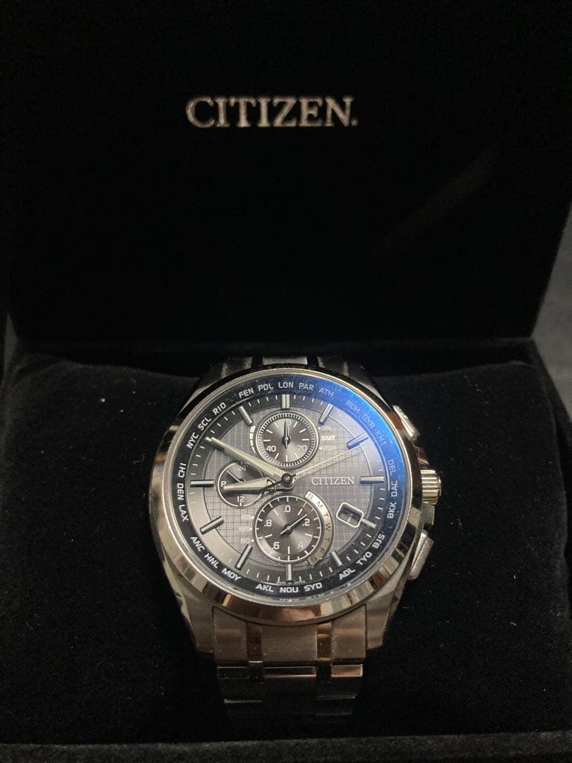 アテッサ ATTESA エコ・ドライブ 電波時計ビジネス防水AT8040-57E