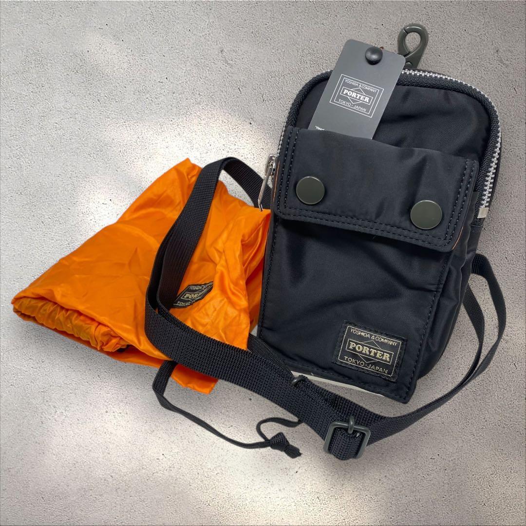 新品 PORTER タンカー モバイルポーチ ポーターブラック ポーチ 黒