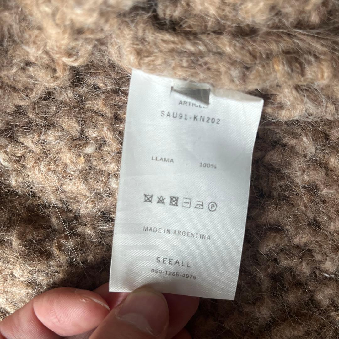 トップス SEEALL HAND OVERSIZED HIGH NECK SWEATER