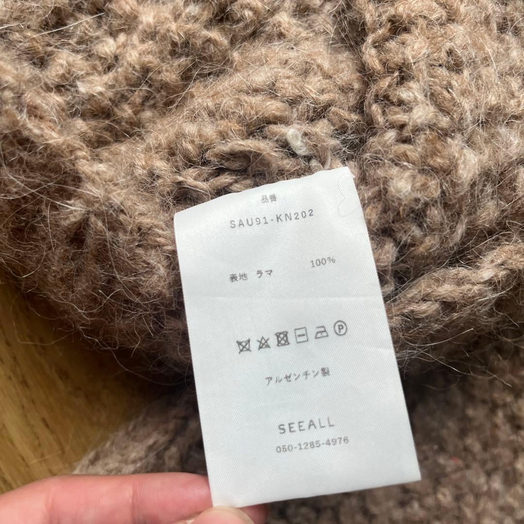 トップス SEEALL HAND OVERSIZED HIGH NECK SWEATER