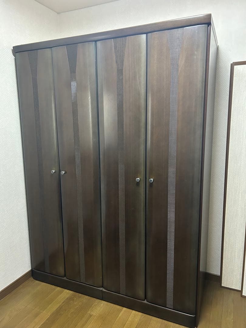 婚礼家具 ワードローブ 洋服タンス 大塚家具 両開き たのメル便 棚板高さ調節可