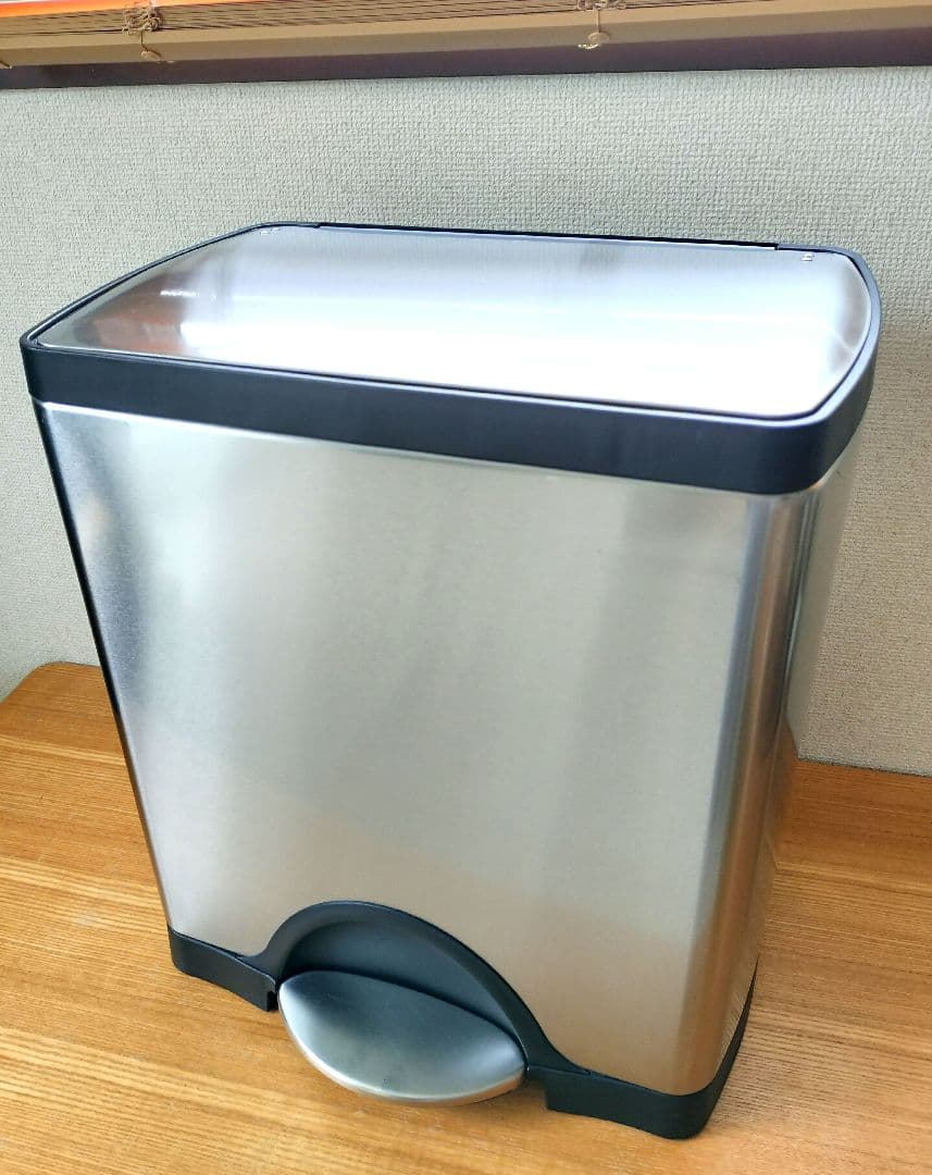 美品 simple human ステンレス ゴミ箱 30L