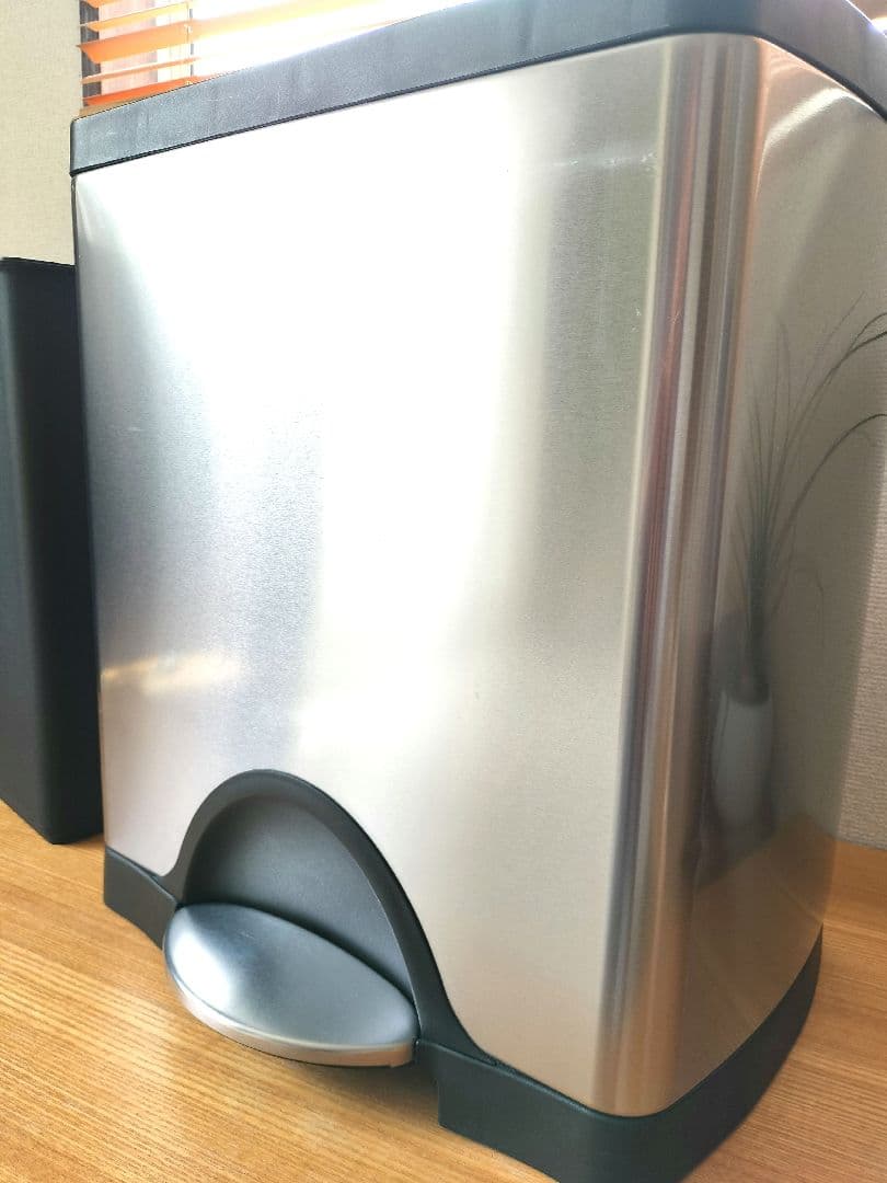 美品 simple human ステンレス ゴミ箱 30L