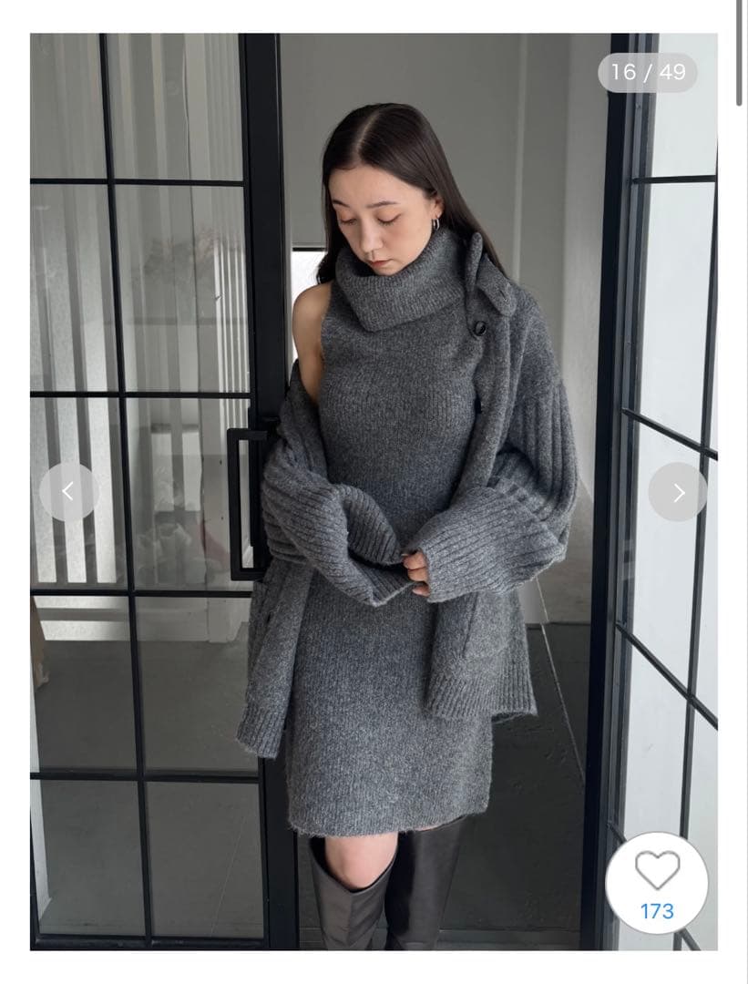 SNIDEL ニットワンピース　カーディガン　セットアップ