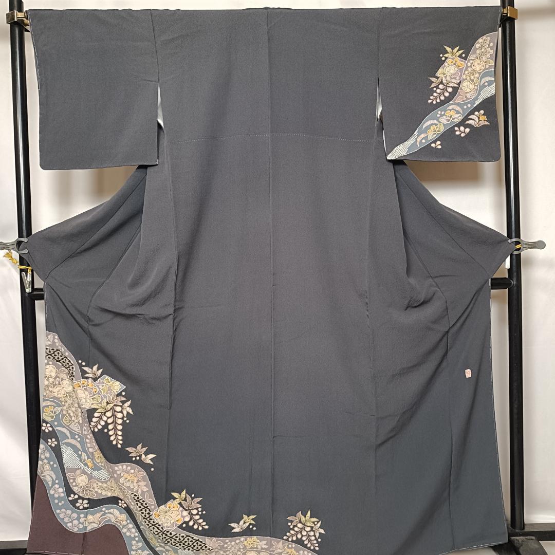 ◆2209◆訪問着　翠山工房 　身丈：163　袷　落款 辻が花　和装着物