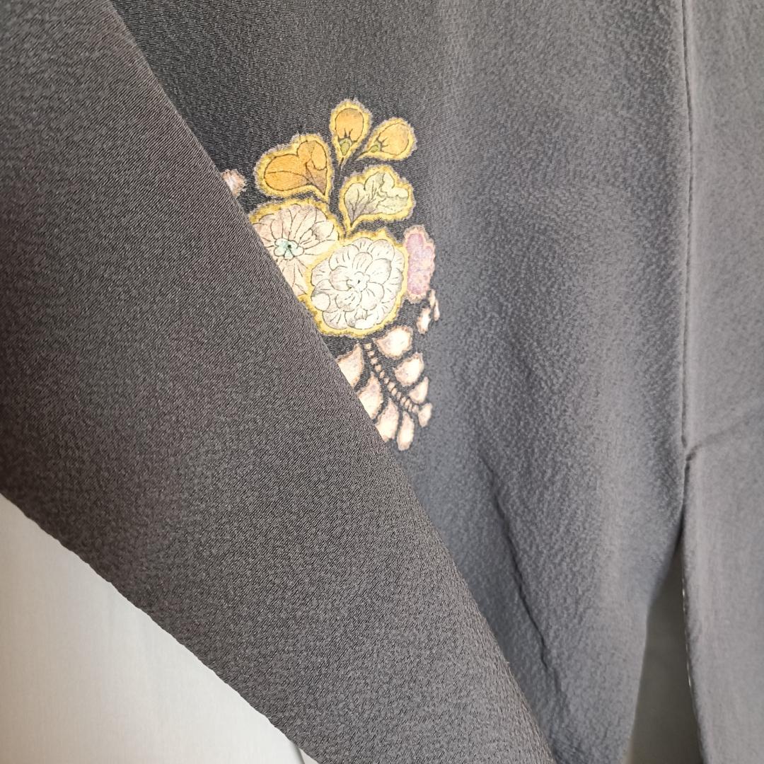 ◆2209◆訪問着　翠山工房 　身丈：163　袷　落款 辻が花　和装着物