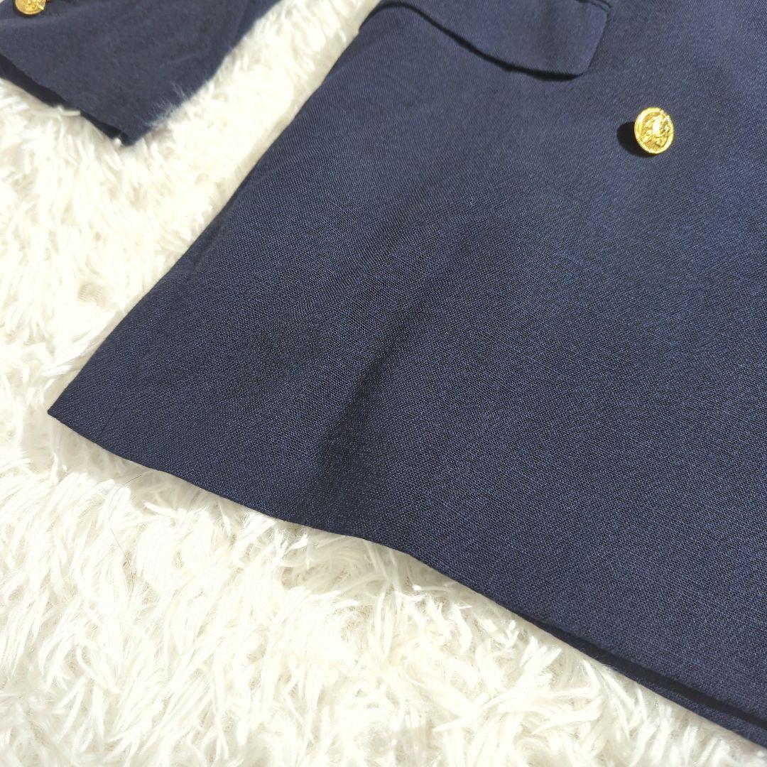 INSCRIRE テーラードジャケット 紺ブレ 金ボタン ダブル ロング