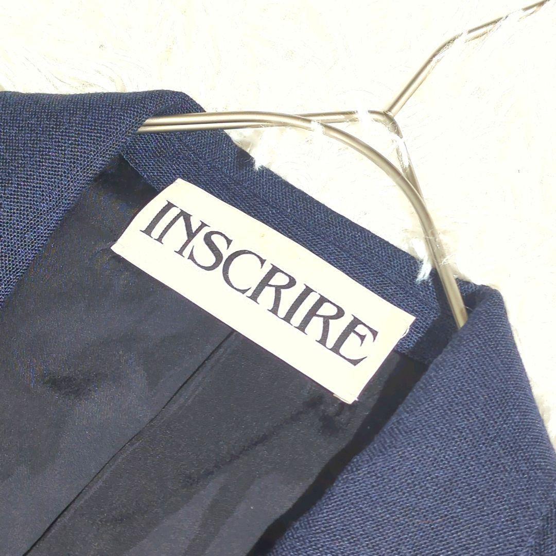INSCRIRE テーラードジャケット 紺ブレ 金ボタン ダブル ロング