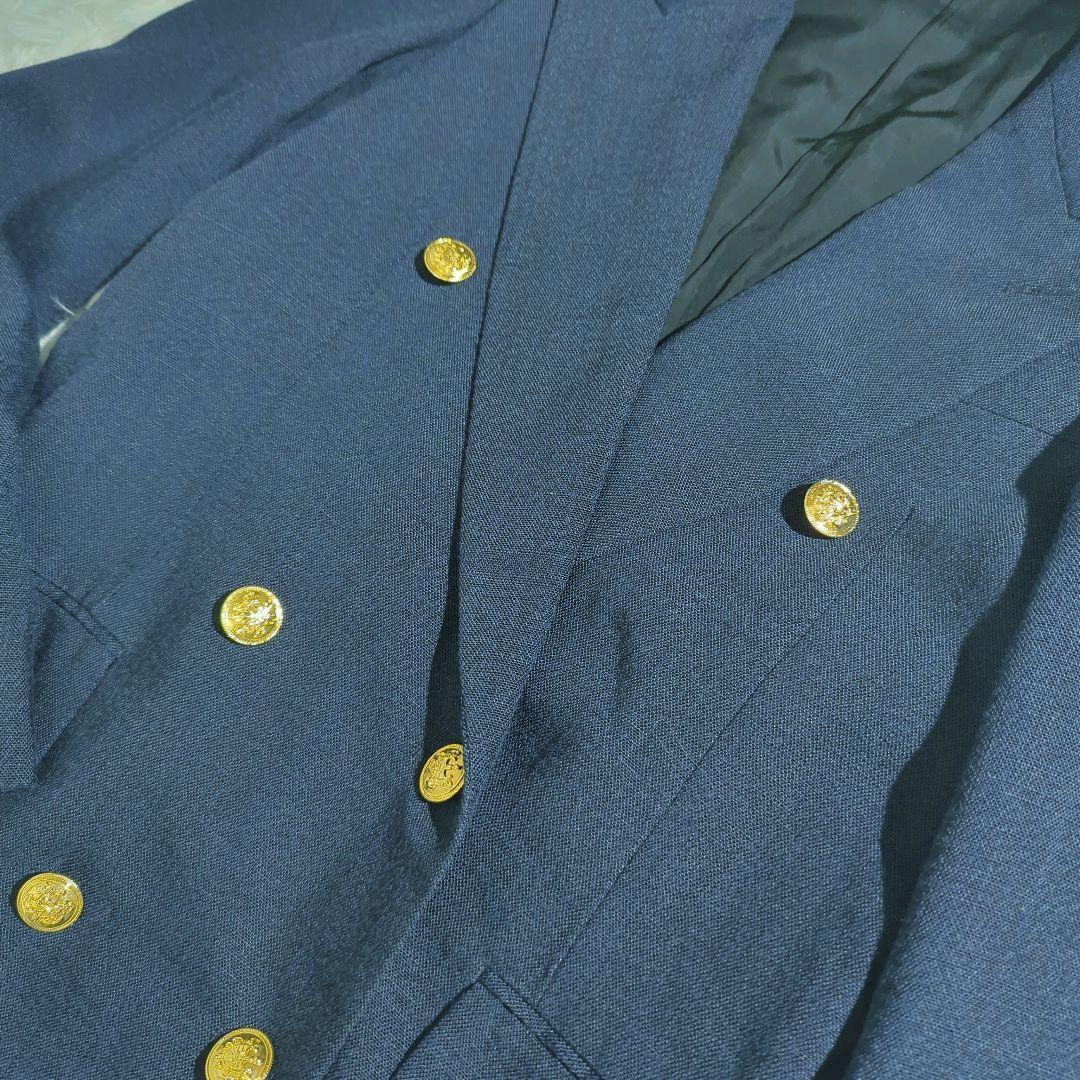 INSCRIRE テーラードジャケット 紺ブレ 金ボタン ダブル ロング