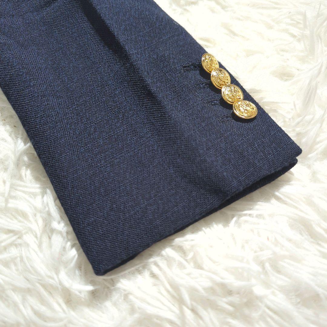 INSCRIRE テーラードジャケット 紺ブレ 金ボタン ダブル ロング