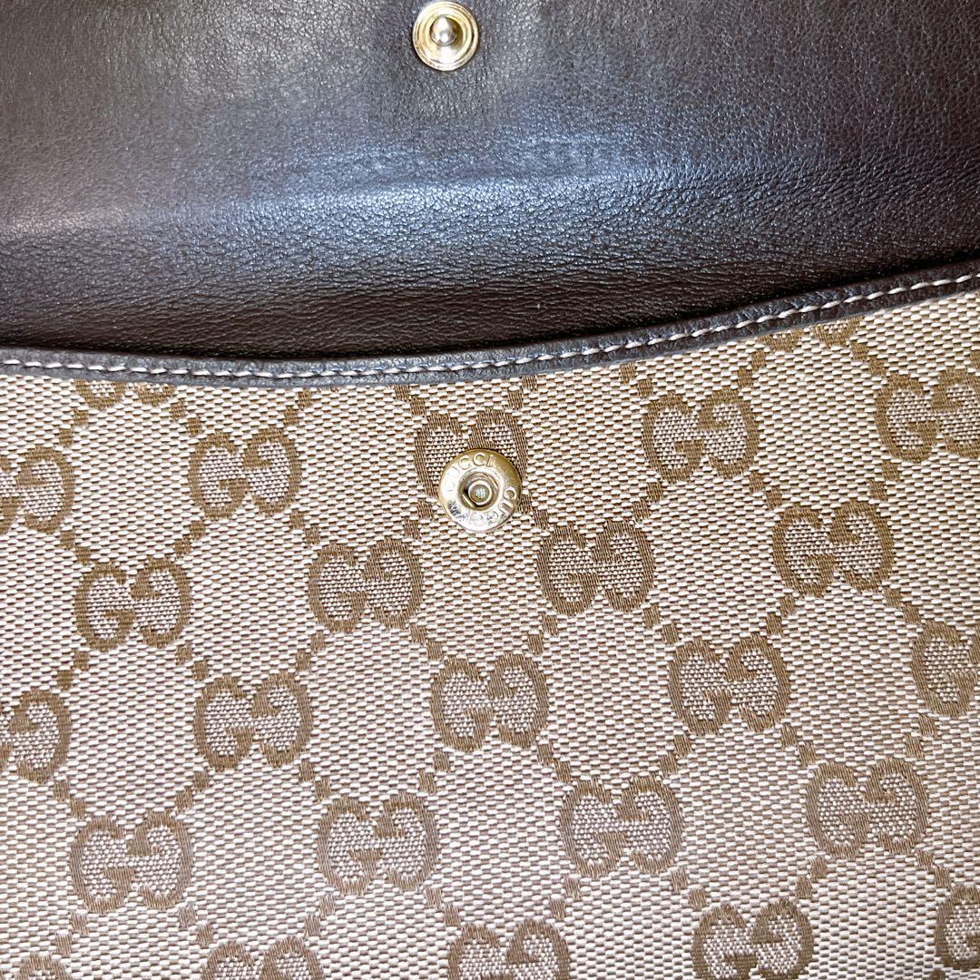 【極美品⭐︎】GUCCI 長財布 ラブリーハート GGキャンバス レザー ブラウン