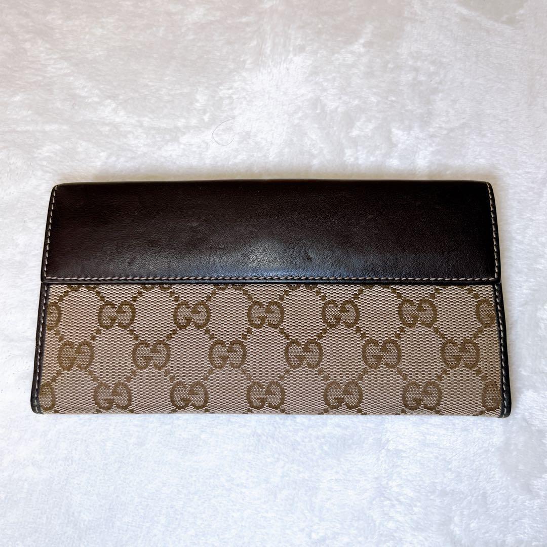 【極美品⭐︎】GUCCI 長財布 ラブリーハート GGキャンバス レザー ブラウン