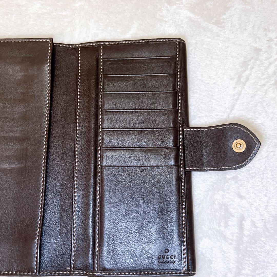 【極美品⭐︎】GUCCI 長財布 ラブリーハート GGキャンバス レザー ブラウン