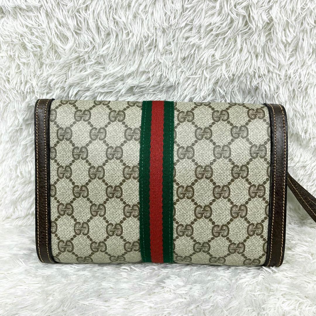 【極美品】オールドグッチ シェリーライン GGスプリーム クラッチバッグ