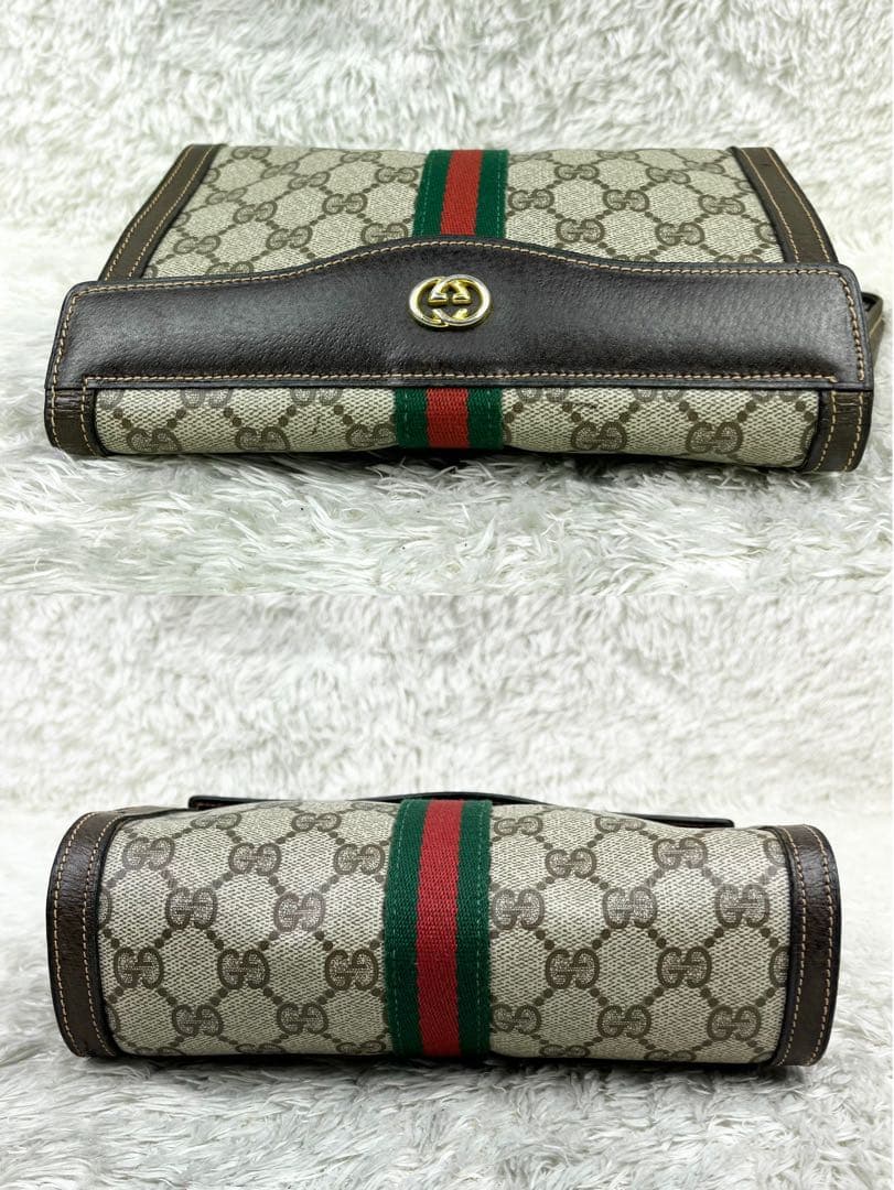 【極美品】オールドグッチ シェリーライン GGスプリーム クラッチバッグ