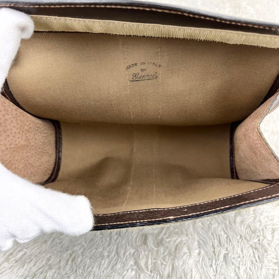 【極美品】オールドグッチ シェリーライン GGスプリーム クラッチバッグ