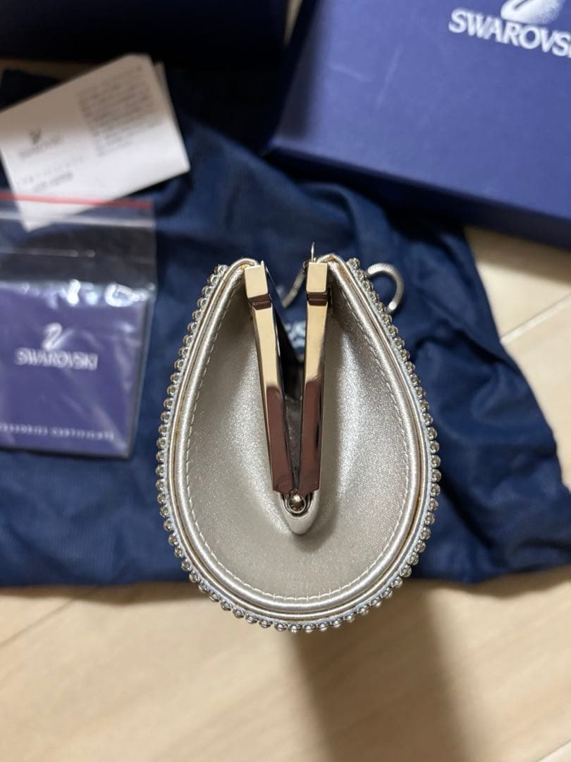 極美品✨スワロフスキー ビジュー イヴニングバッグ 2way クラッチバッグ