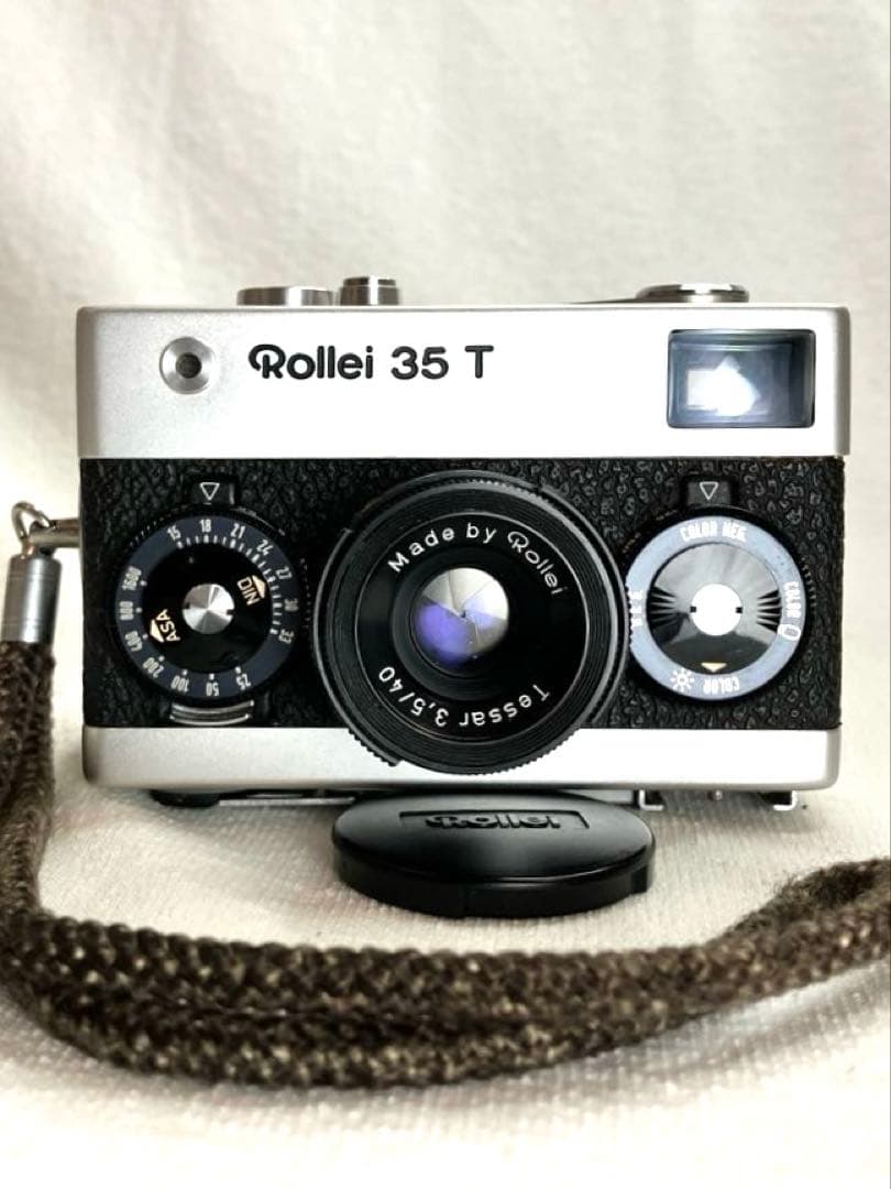 Rollei 35T シルバー｜ストラップ・レザーケース付き