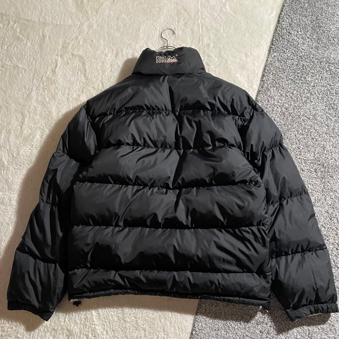 ファーストダウン　リバーシブル　ダウンジャケット　サイズ４L　ブラック　ホワイト
