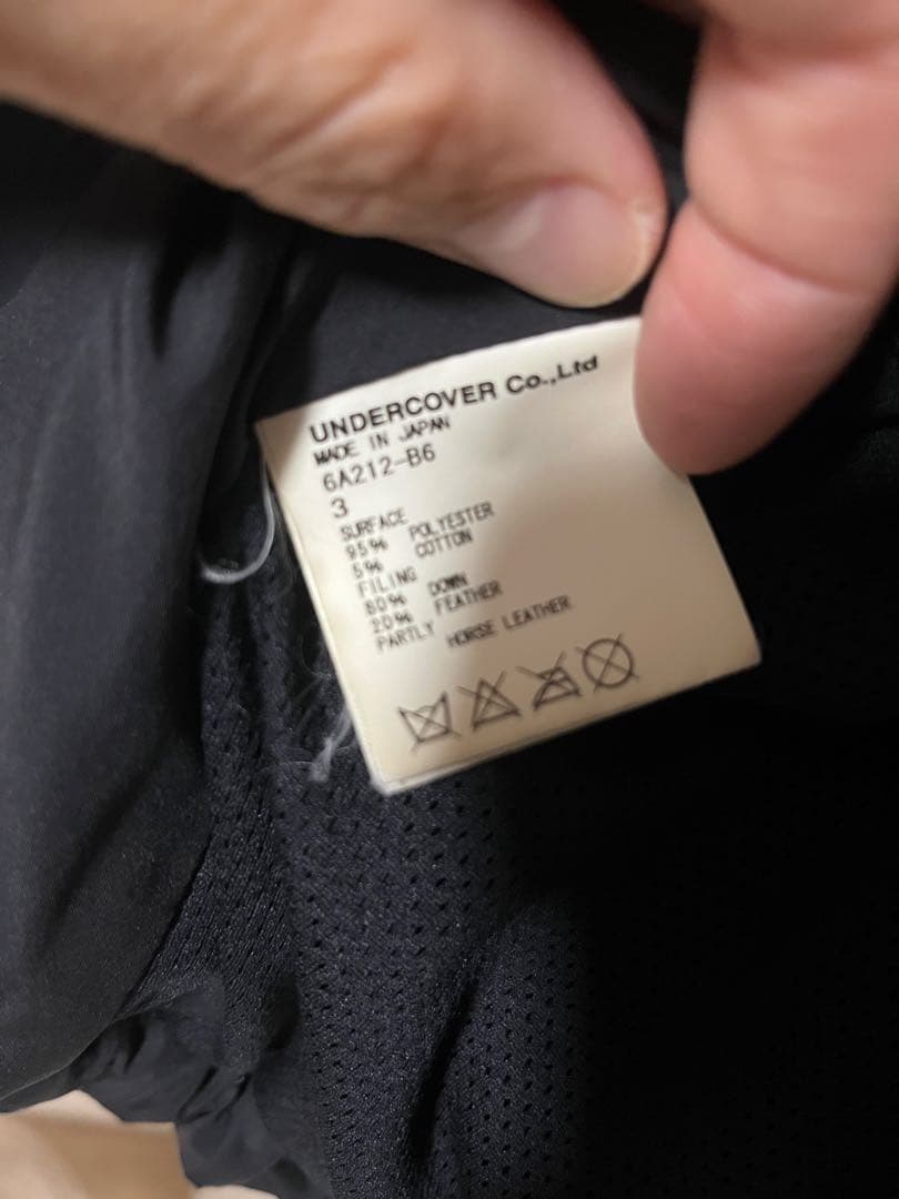 undercoverism アンダーカバー06aw 袖レザーダウン サイズ3