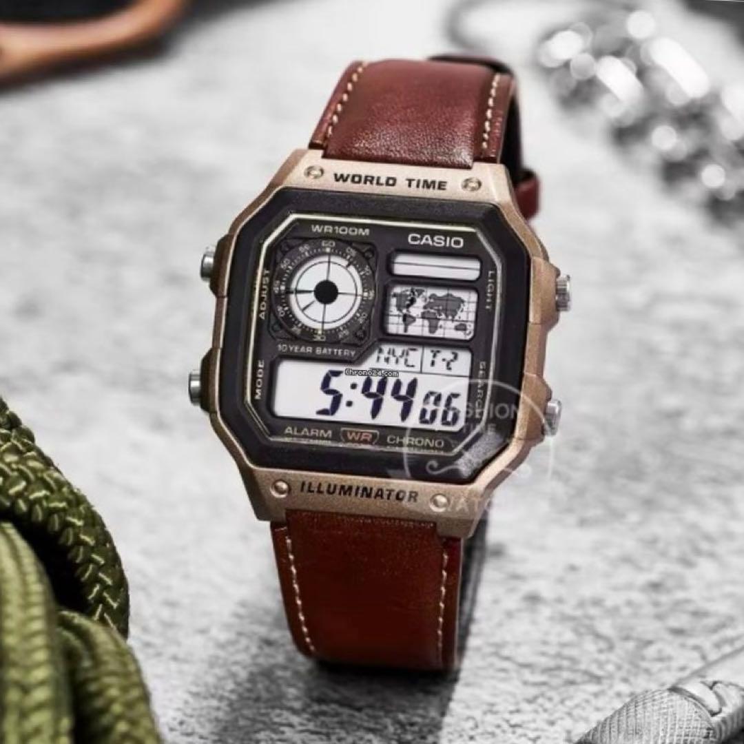 カシオ デジタル腕時計 新品　世界48都市ワールドタイム対応　国内未発売モデル